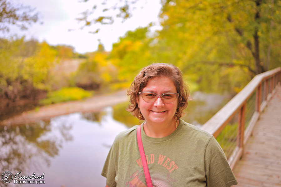 Laura at the nature trail at Fantastic Caverns in Missouri