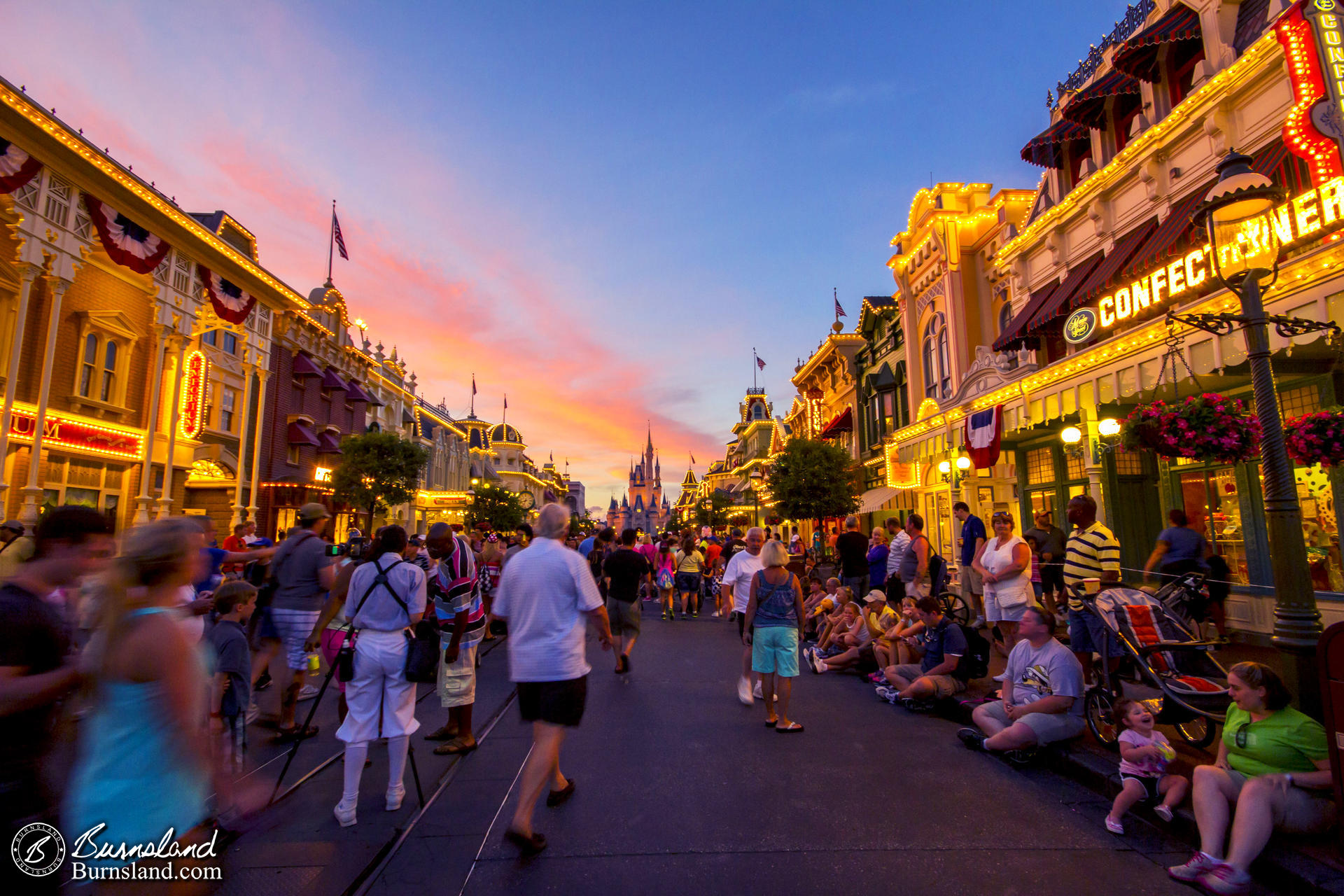 A Night Stroll on Main Street USA