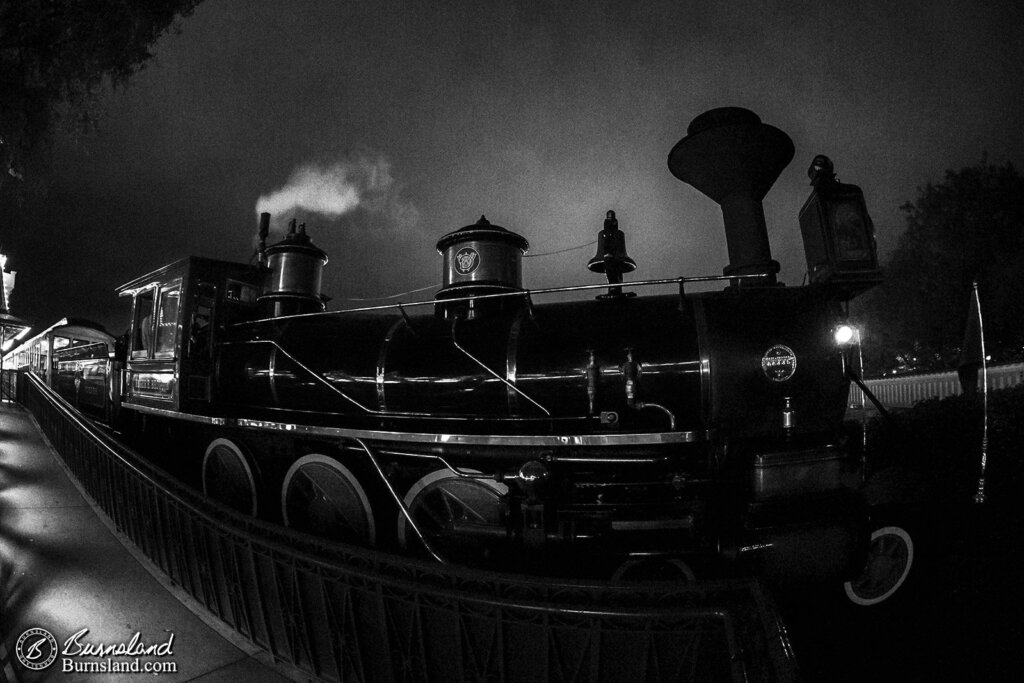 Walt Disney World Railroad Engine No 3 Roger E. Broggie at Night