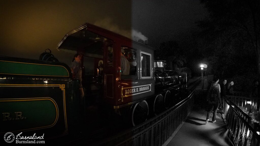 Walt Disney World Railroad Engine No 3 Roger E. Broggie before-and-after