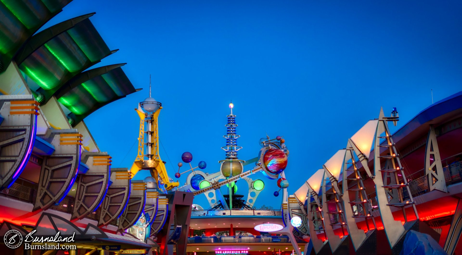 A full-color look at the now-old New Tomorrowland in the Magic Kingdom at Walt Disney World