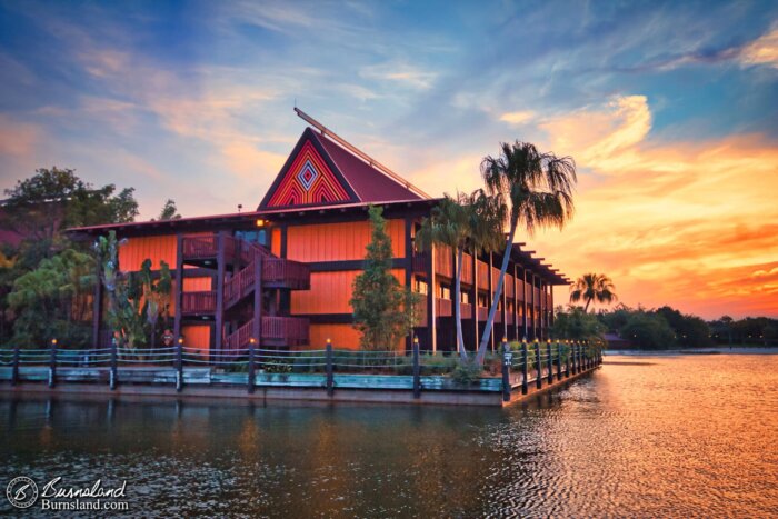 A reprocessed photo of the Polynesian Resort at Walt Disney World from our 2011 visit. How does it compare to the original version?