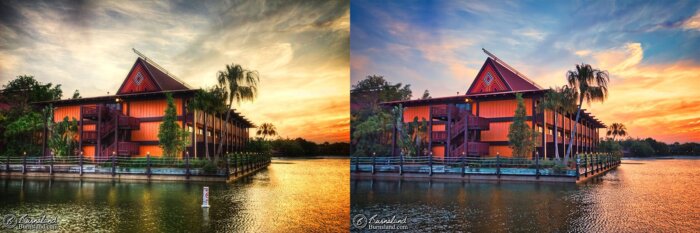 Polynesian Resort photo - old version vs new version