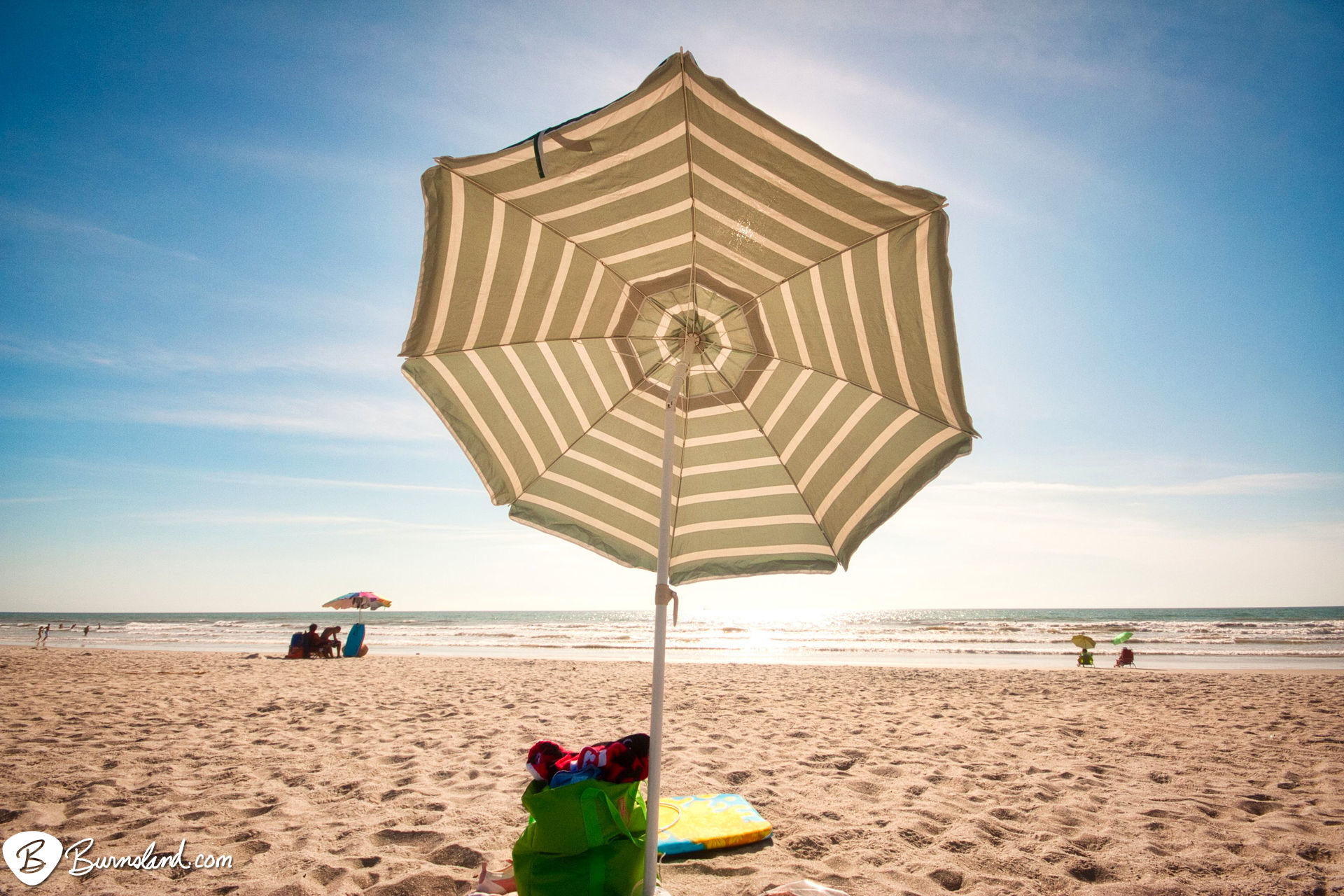 Old Photo: Umbrella in the Sun at Cocoa Beach