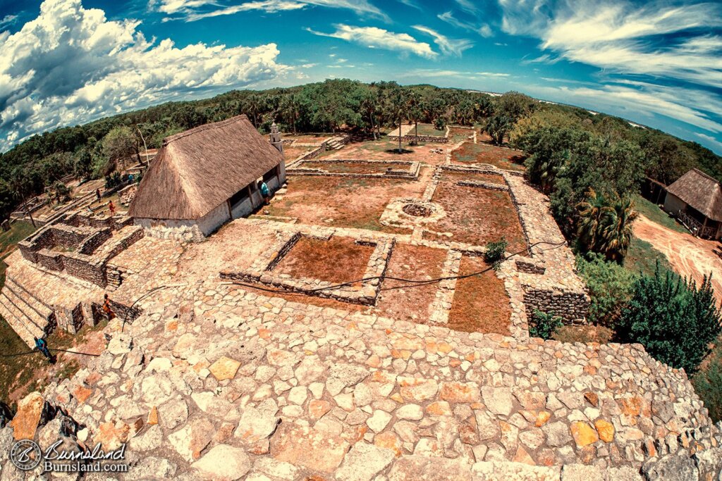 A view of the Mayan Ruins at Xcambo in Mexico