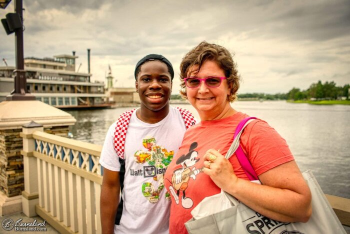 Laura and Jaylin at Disney Springs in Walt Disney World