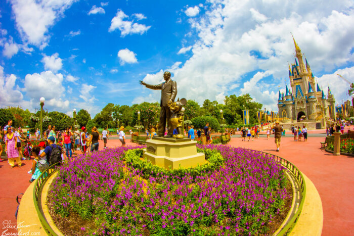 The Partners Statue of Walt Disney and Mickey Mouse in the Magic Kingdom at Walt Disney World