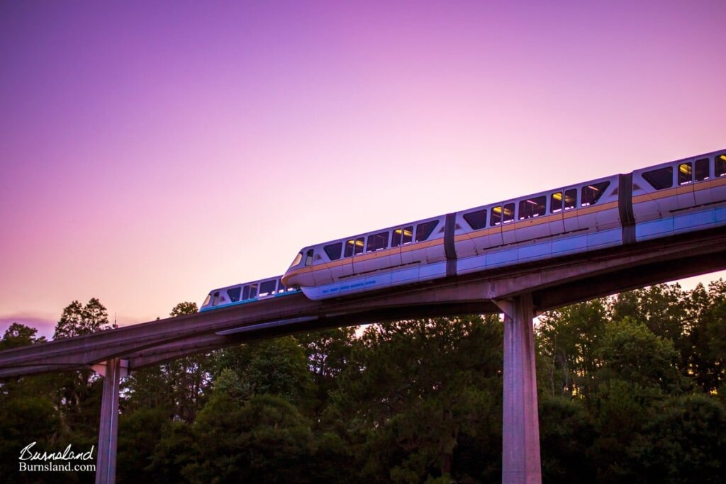 Passing Monorails at Walt Disney World