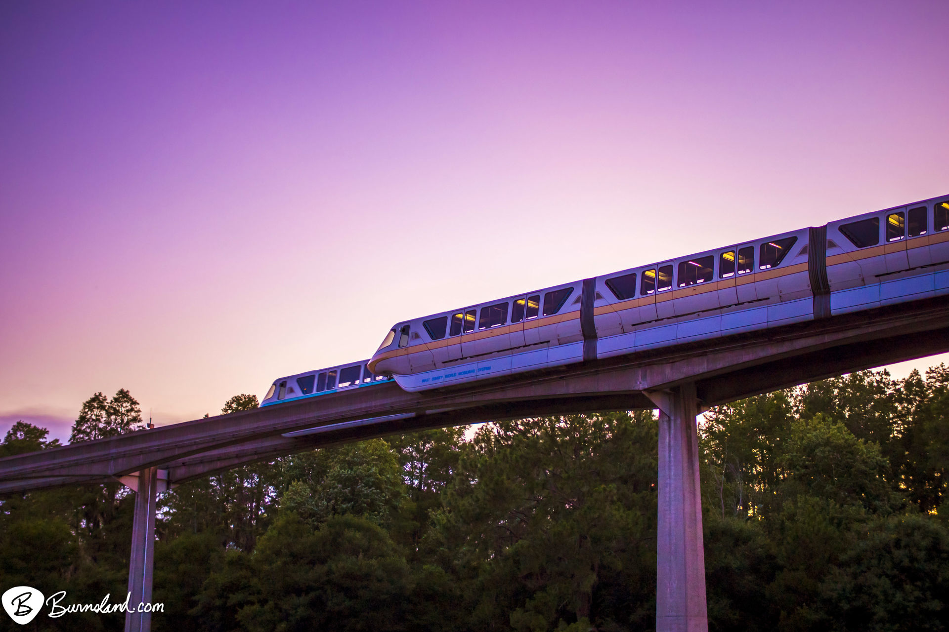 Passing Monorails at Walt Disney World