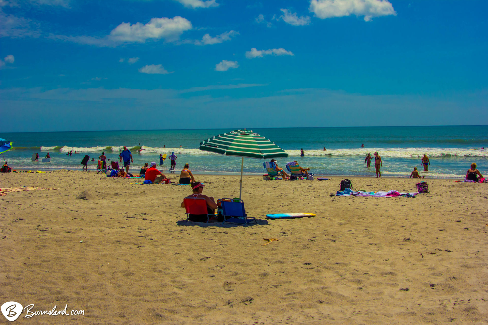 There are always interesting people at the beach, such as here at Lori Wilson Park in Cocoa Beach, Florida.