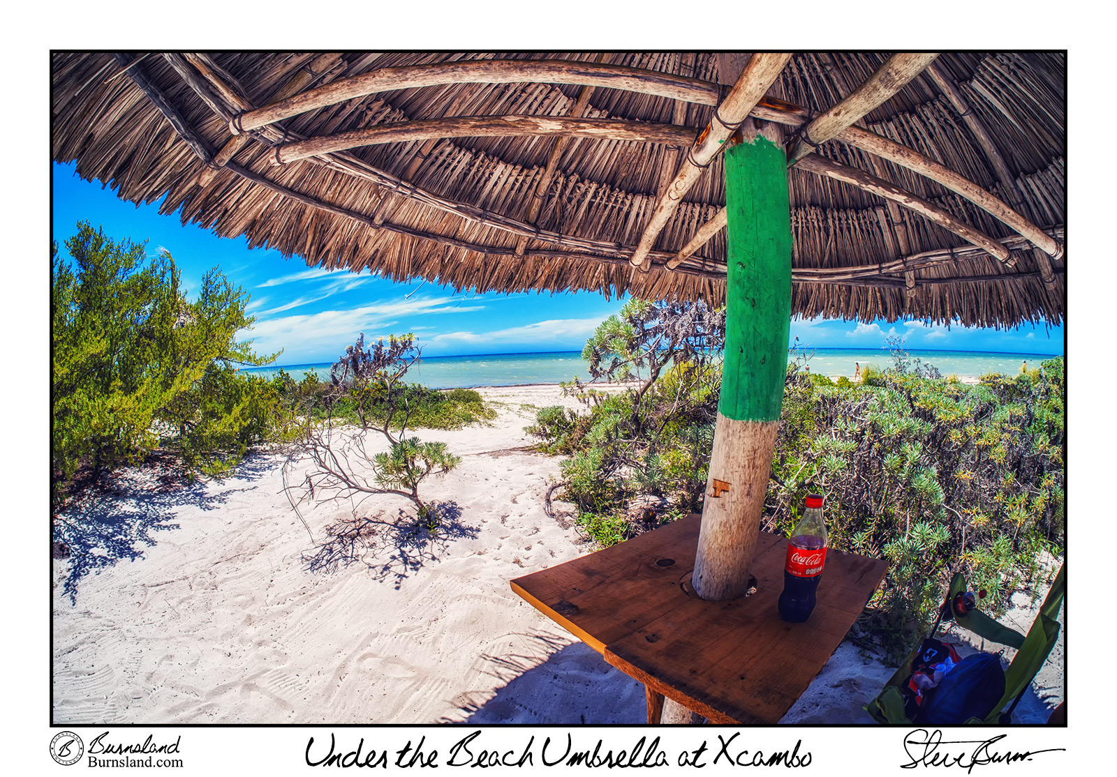 A Perfect Day and a Coke Under a Beach Umbrella in Mexico