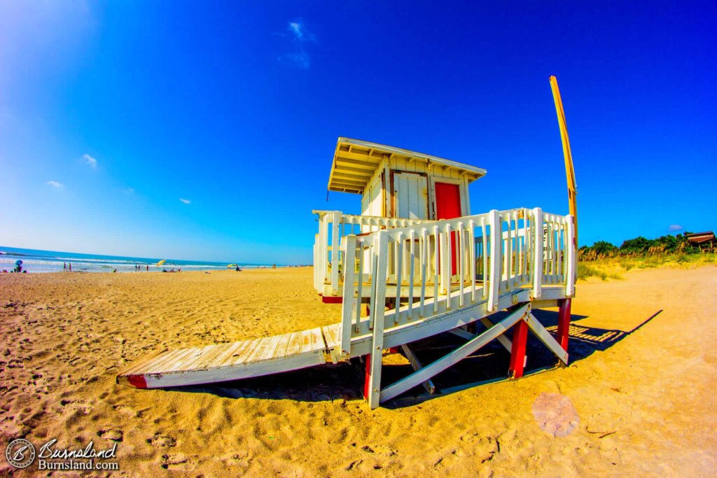 A Colorful Lifeguard Hut at Cocoa Beach