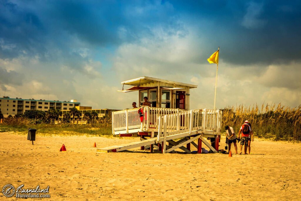 A Colorful Lifeguard Hut at Cocoa Beach