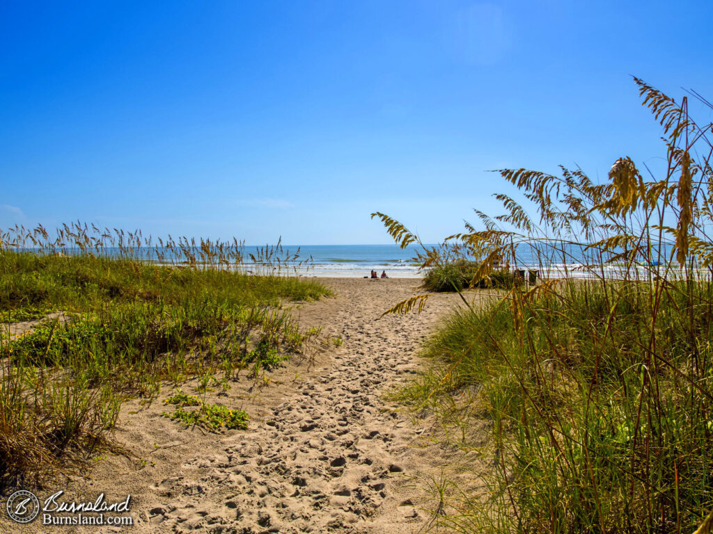 A Well-Traveled Beach Path at Cocoa Beach, Florida