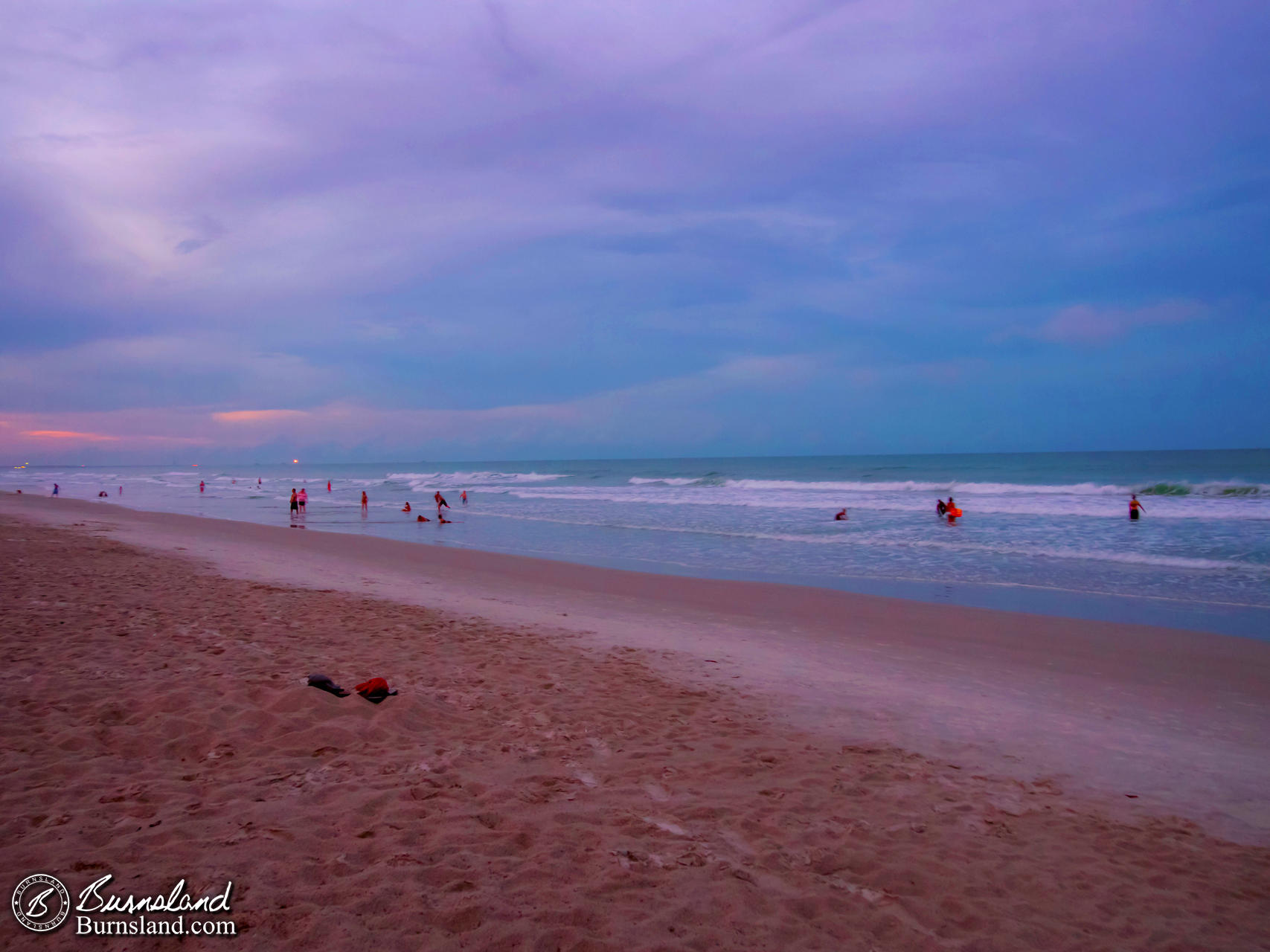 An Evening Walk Along the Beach at Cocoa Beach, Florida