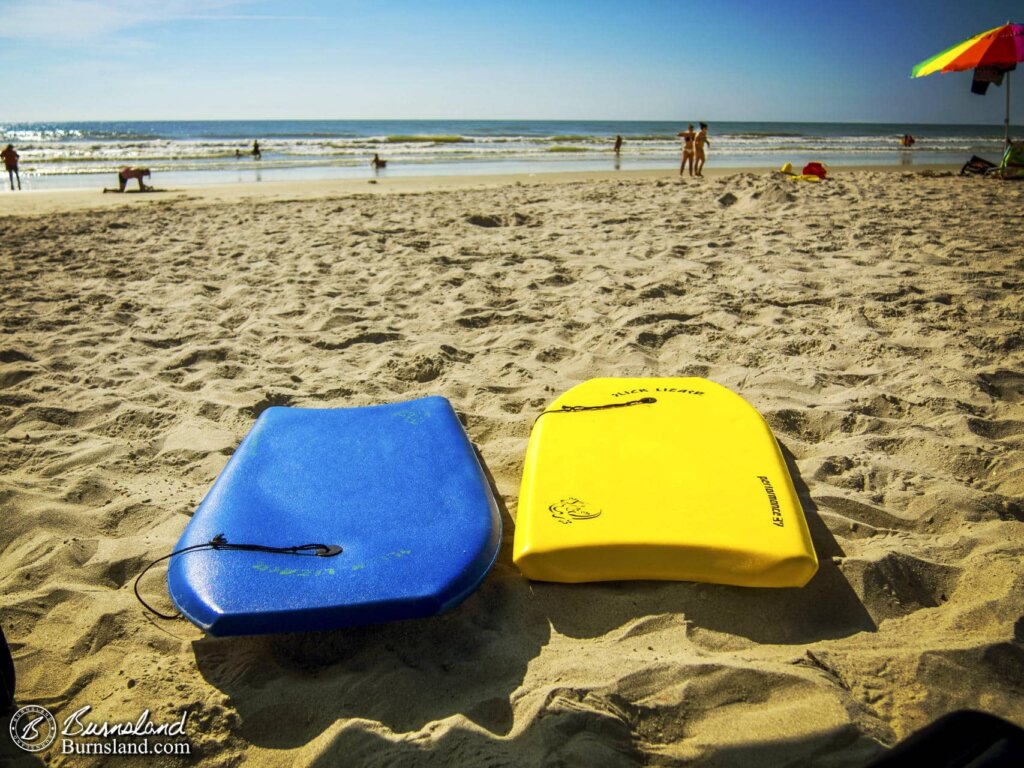 Boards on the Beach at Cocoa Beach, Florida