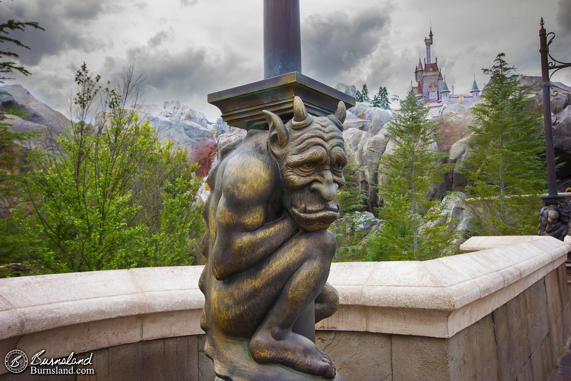 Gargoyle Light Post in Fantasyland at Walt Disney World