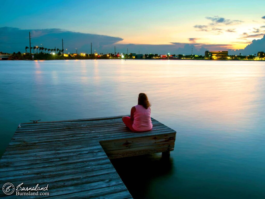 Laura on the Dock at Cocoa Beach, Florida