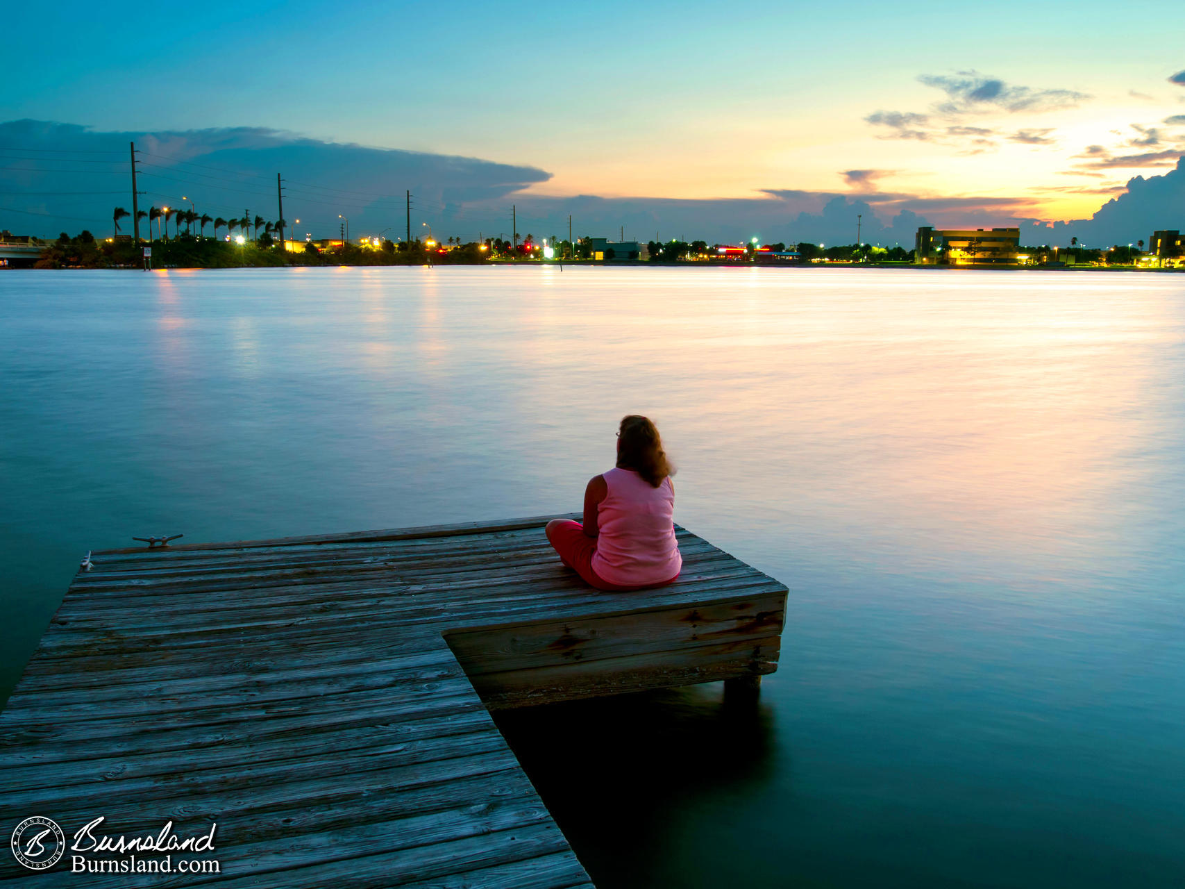 Laura on the Dock at Cocoa Beach, Florida