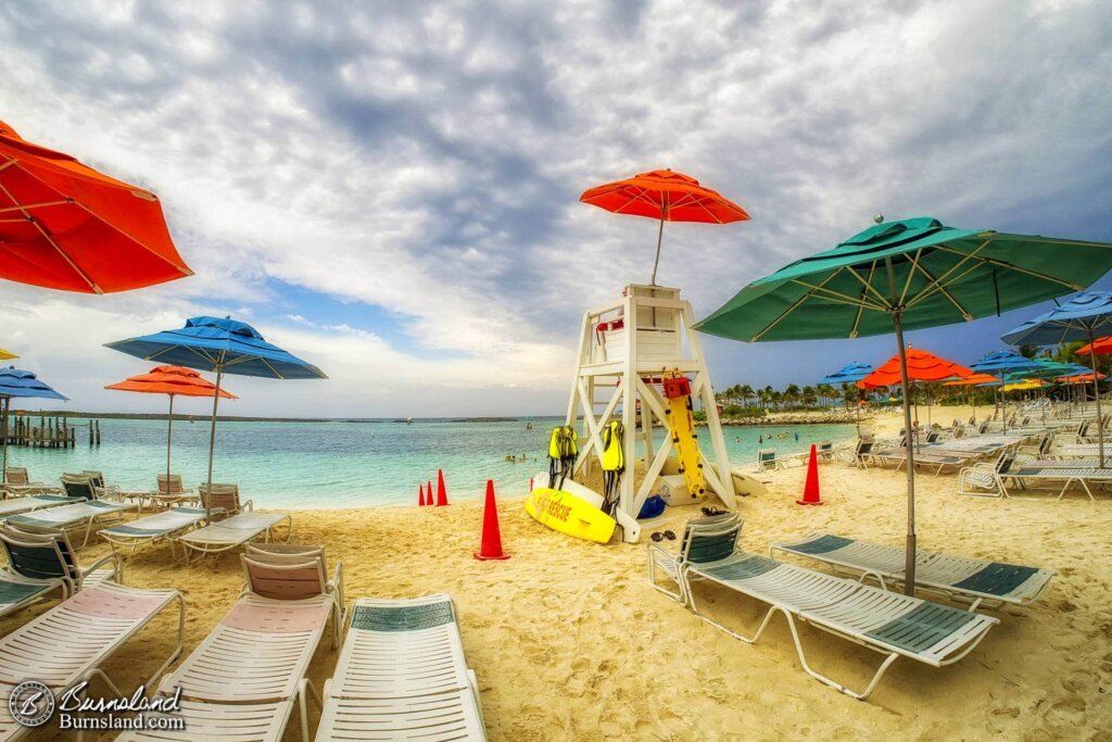 Lifeguard chair at Castaway Cay on the Disney Cruise