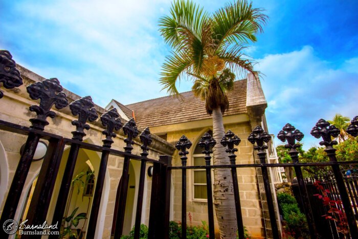 Outside Christ Church Cathedral in Nassau, Bahamas