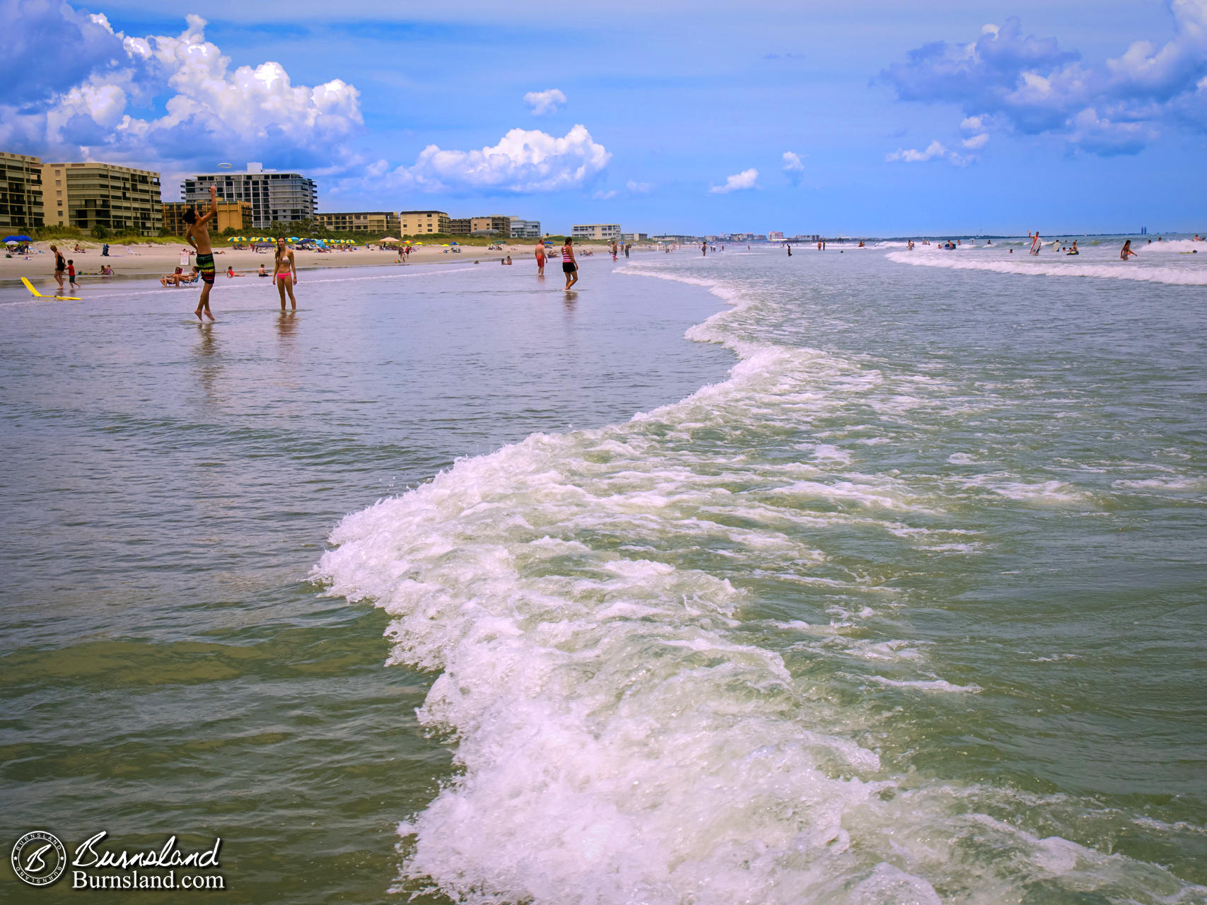 Standing In the Waves at Cocoa Beach, Florida