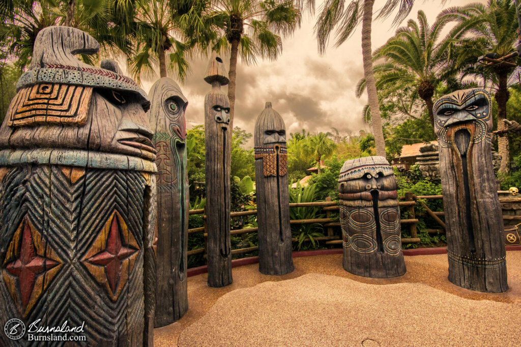 Tikis in Adventureland in the Magic Kingdom at Walt Disney World