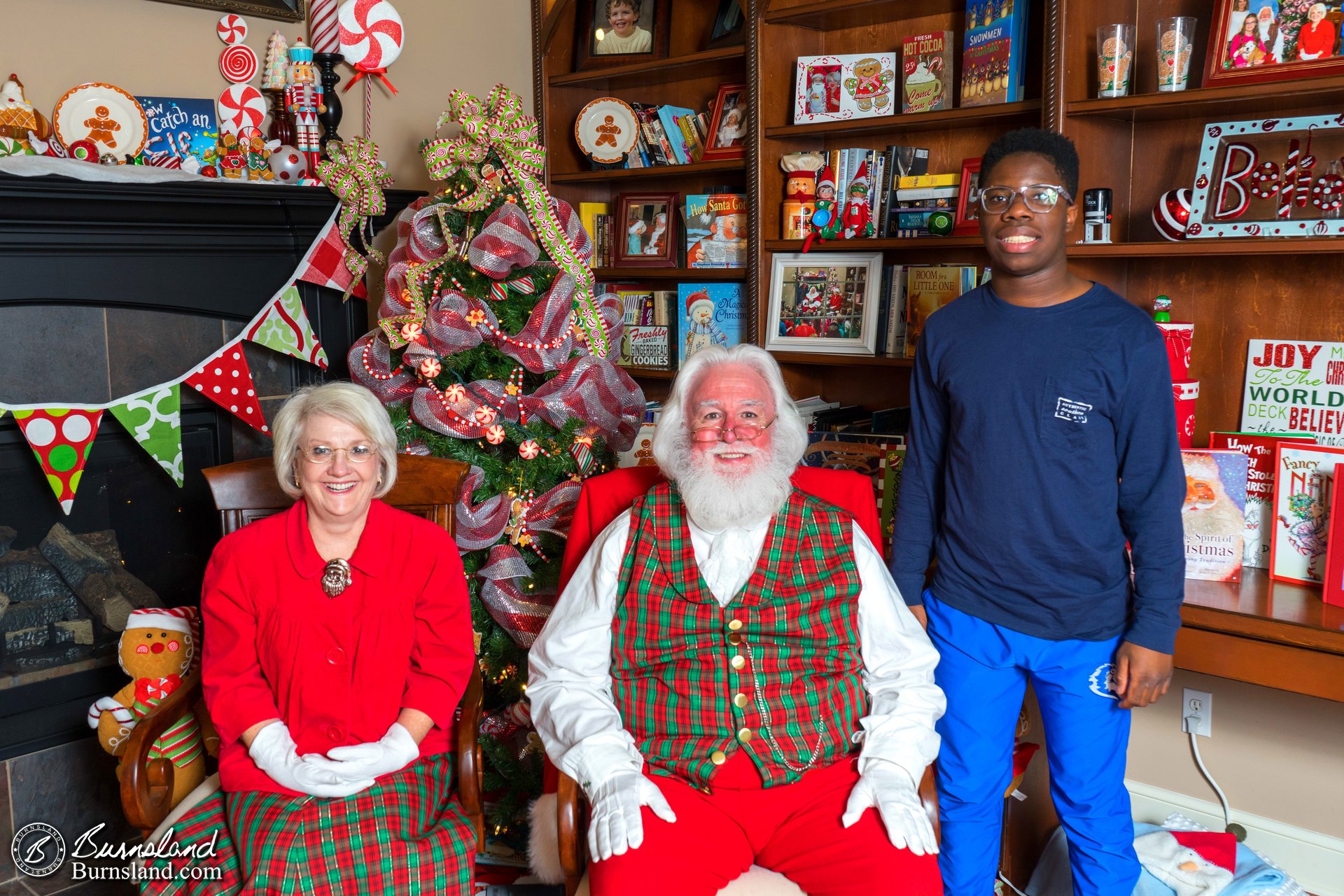 Jaylin, Santa, and Mrs. Claus