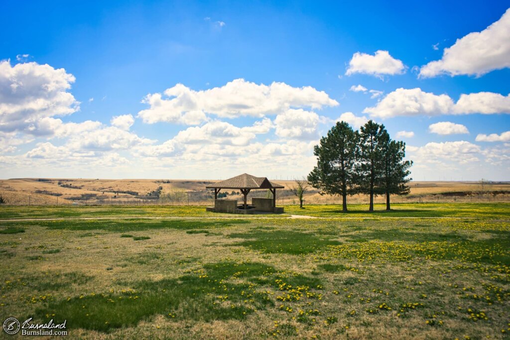 Picnic pavilion on the Kansas plains