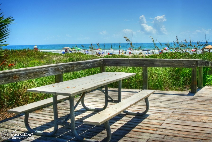 Picnic table at the beach