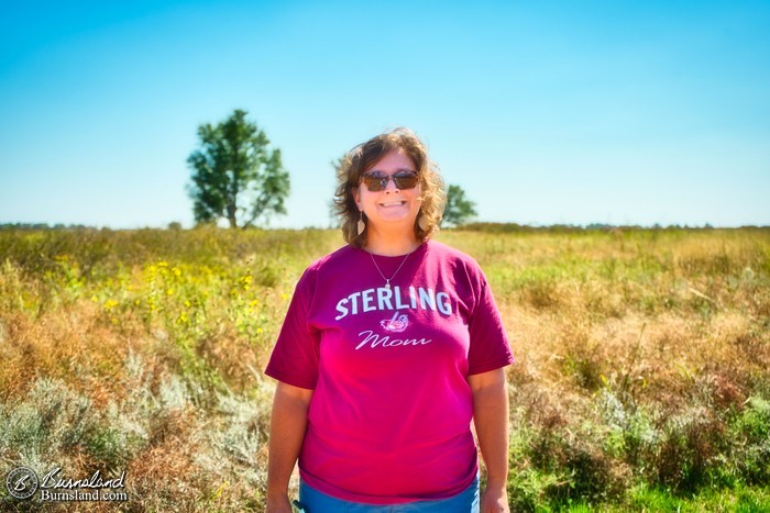 Laura in the sun at Quivira National Wildlife Refuge in Kansas