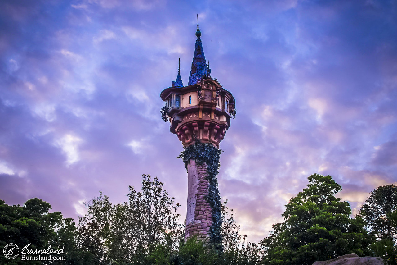 Rapunzel’s tower in the Magic Kingdom at Walt Disney World