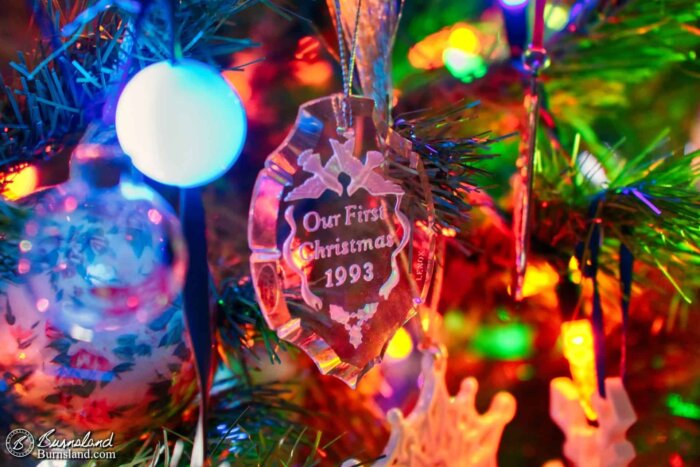 An ornament reminding us of our first Christmas together