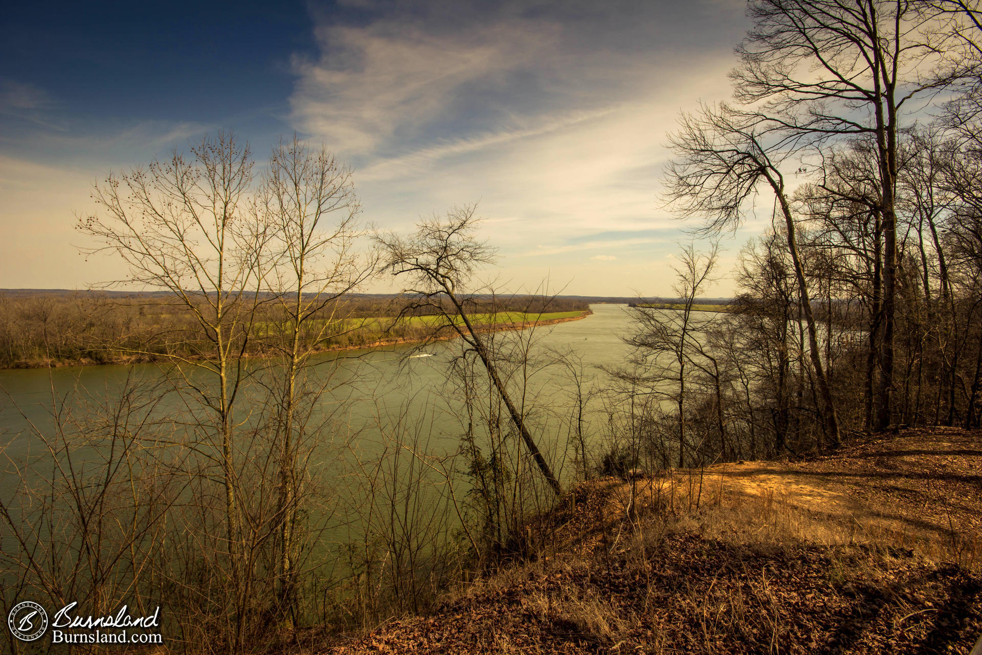 A view of the Tennessee River from Shiloh National Military Park in Tennessee