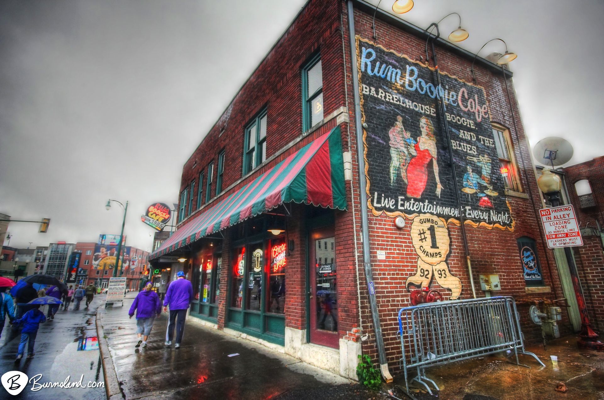 The building housing the Rum Boogie Cafe in Memphis, Tennessee