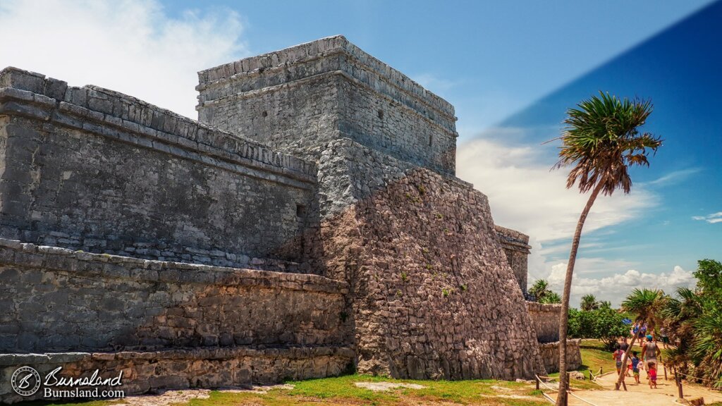 El Castillo at Tulum before-and-after