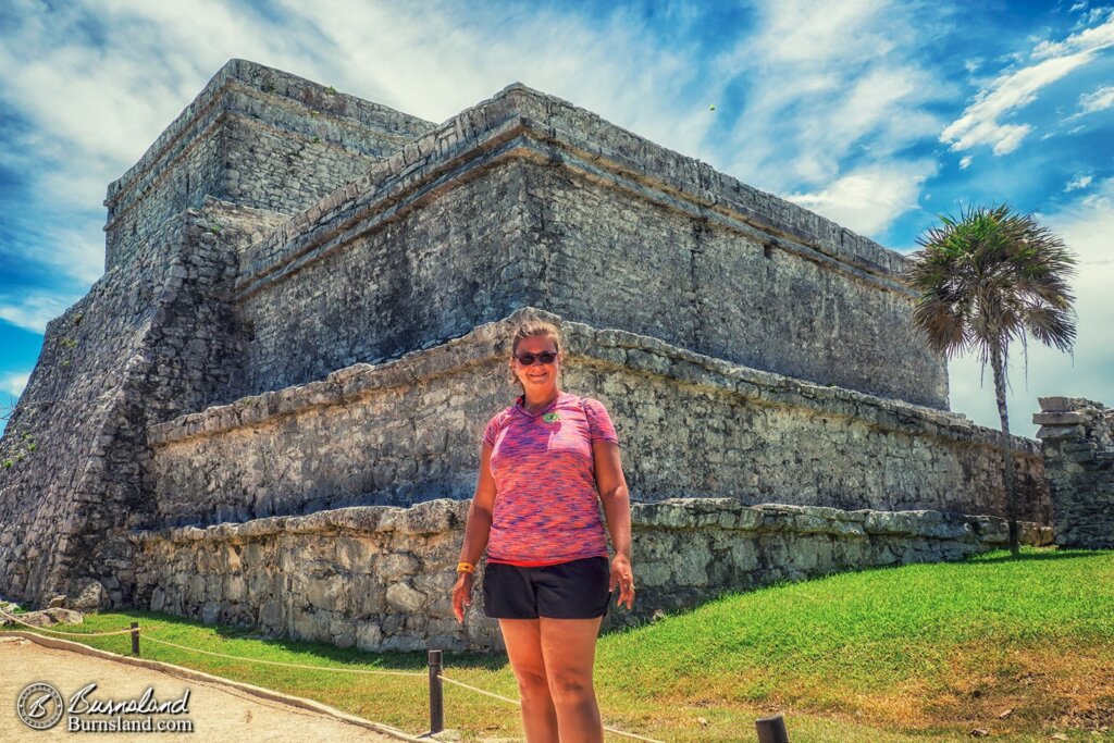 Laura at El Castillo in Tulum in Mexico