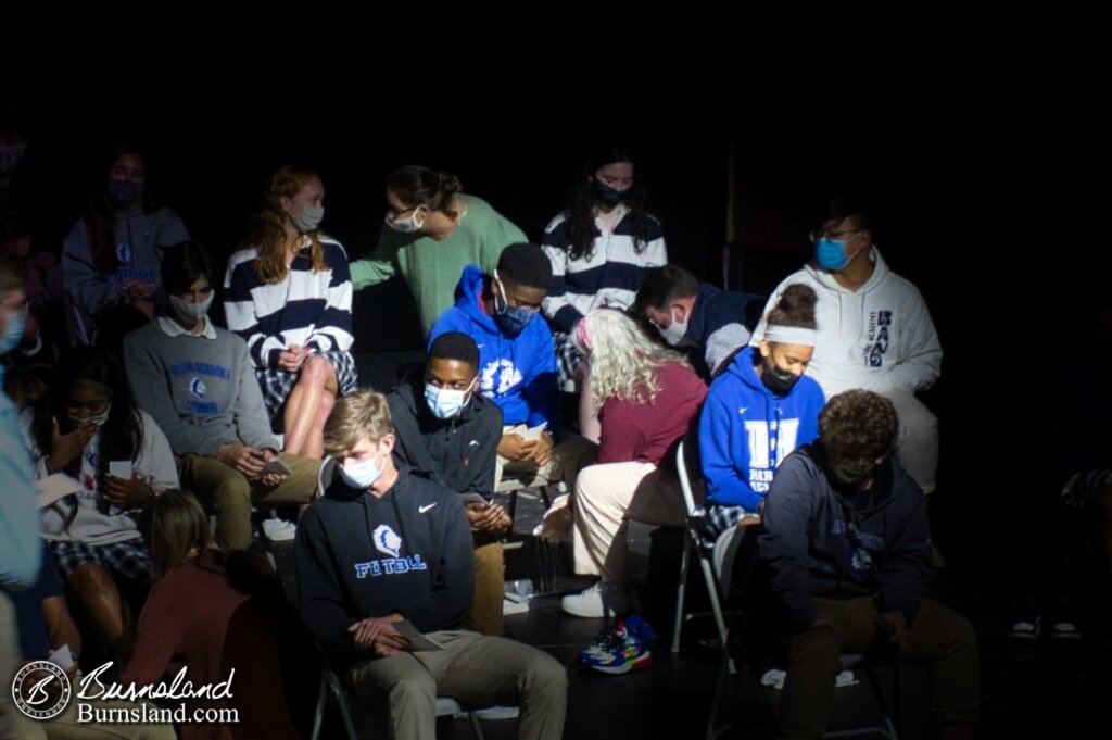 Foot washing during Senior Blessing Chapel