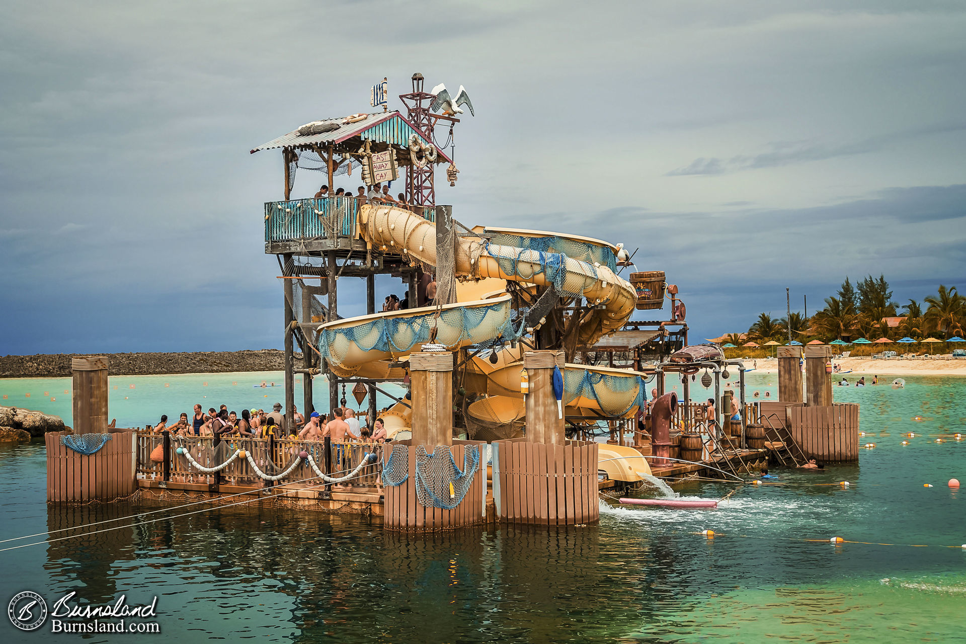 Sliding Along at Pelican Plunge on Disney's Castaway Cay