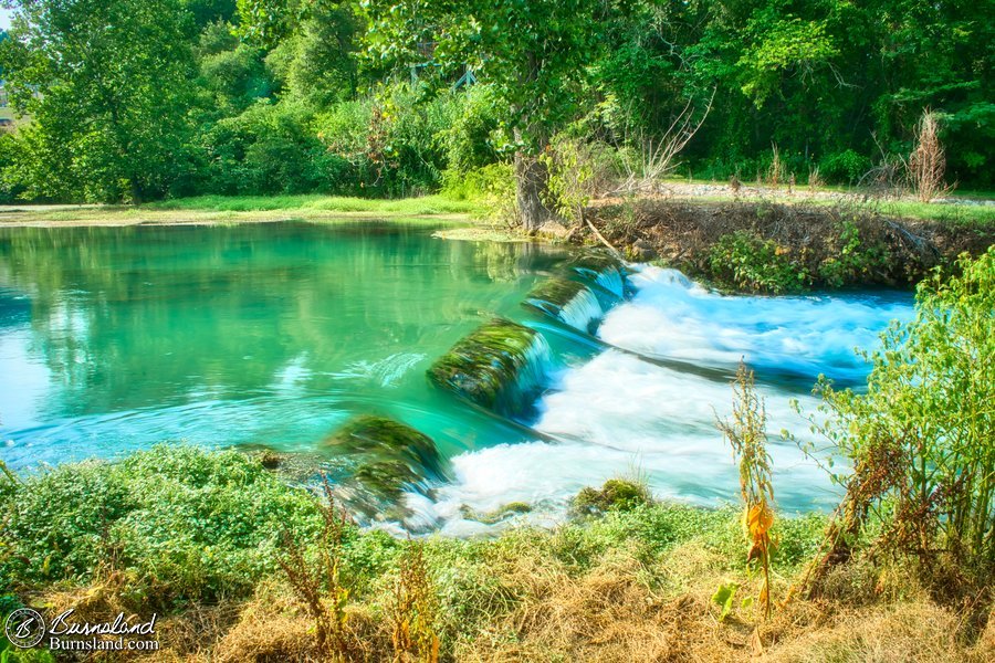 The spring pool at Mammoth Spring State Park in Arkansas