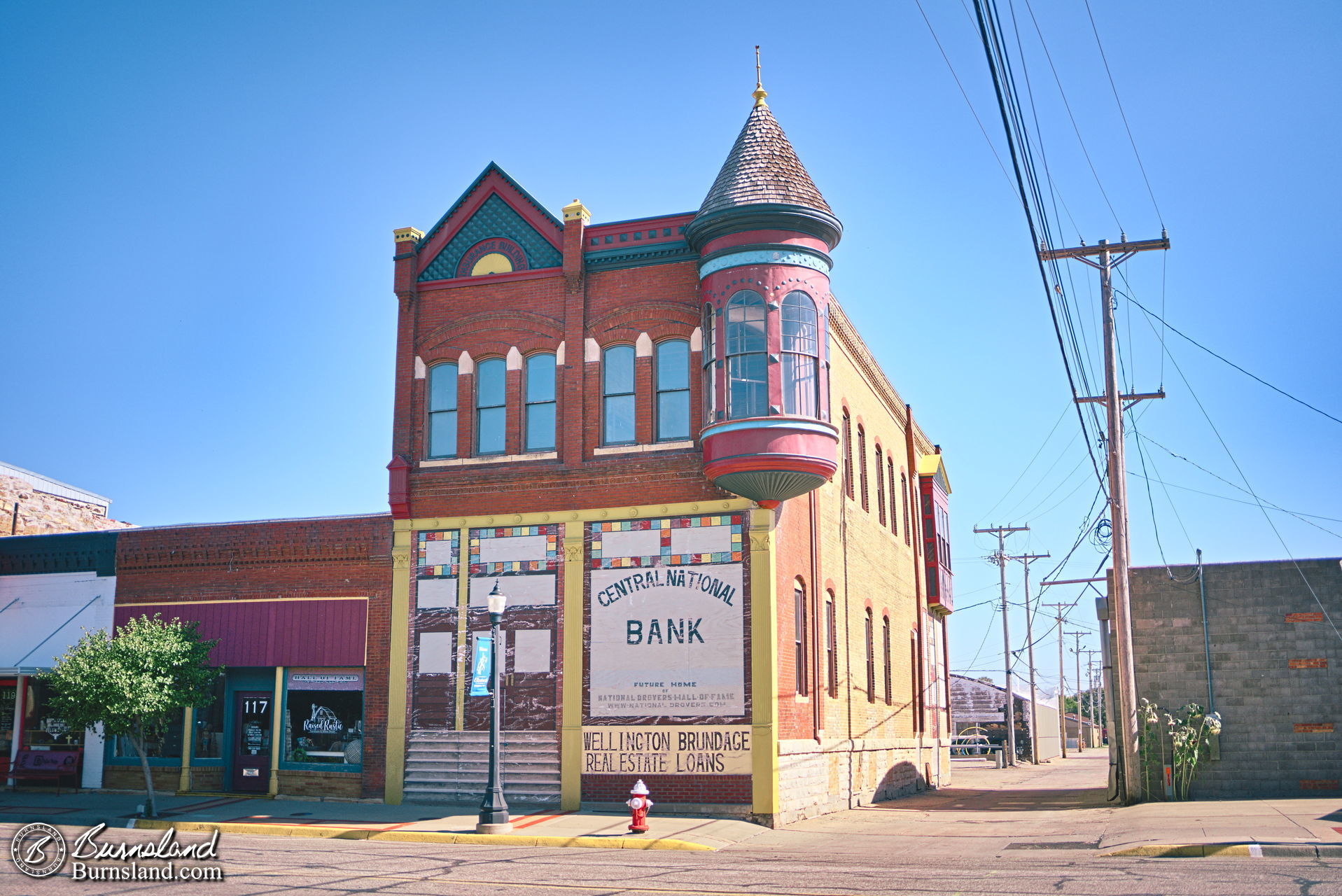 Building with a corner bay window in Ellsworth, Kansas