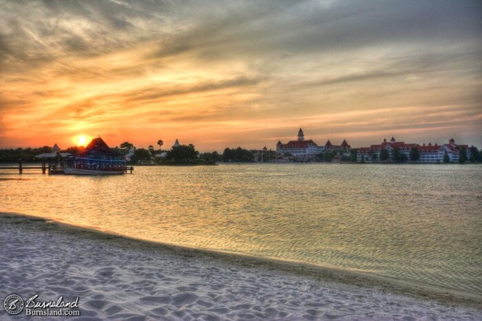 Sunset at Seven Seas Lagoon at Walt Disney World