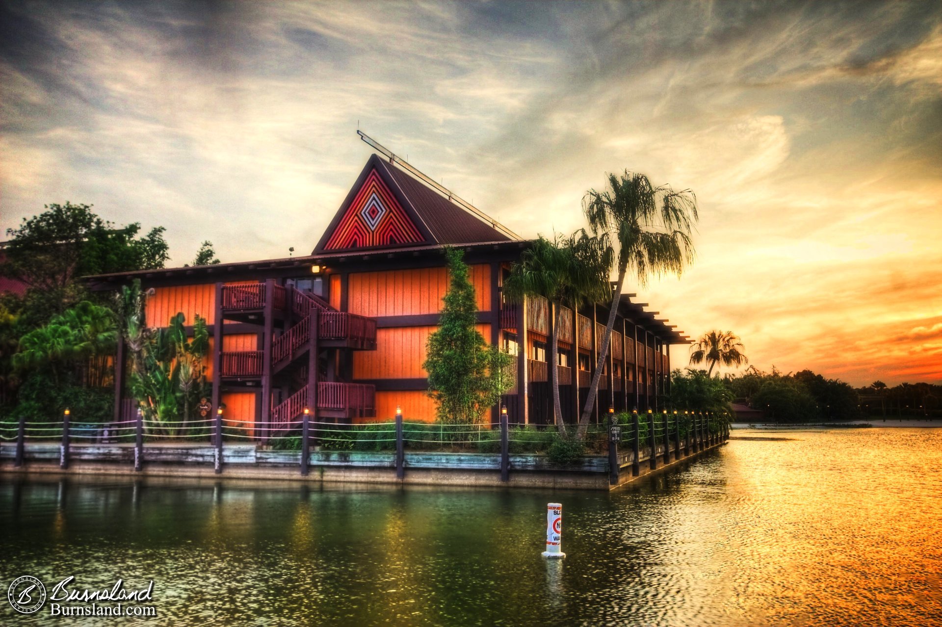 Sunset at the Polynesian Village Resort at Walt Disney World