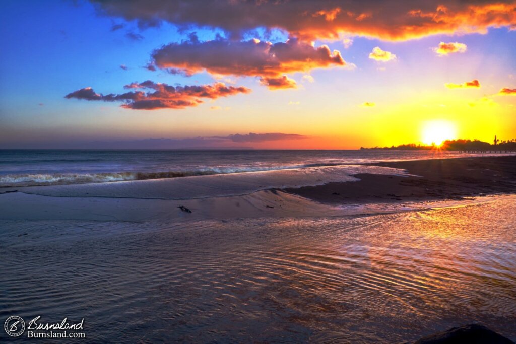 Sunset at Waimea River in Kauaʻi