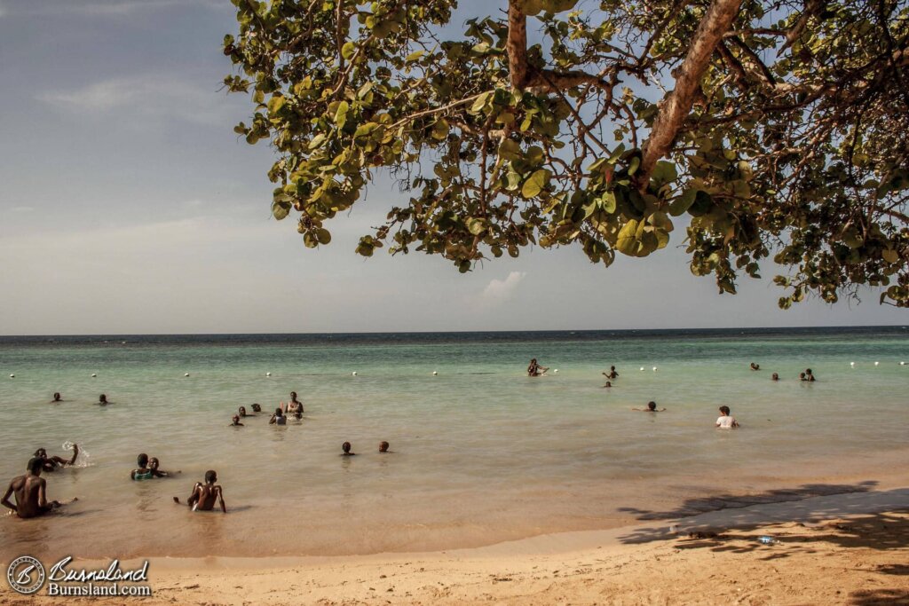 The Beach at Dunn’s River Falls in Jamaica