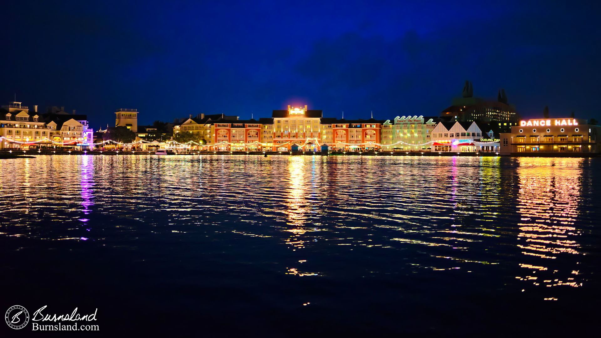 The Boardwalk at Night at Walt Disney World