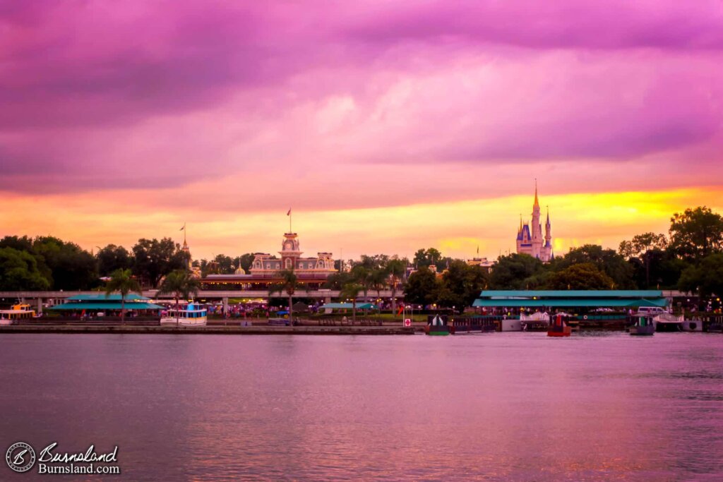 The Magic Kingdom Under a Cotton Candy Sky at Walt Disney World