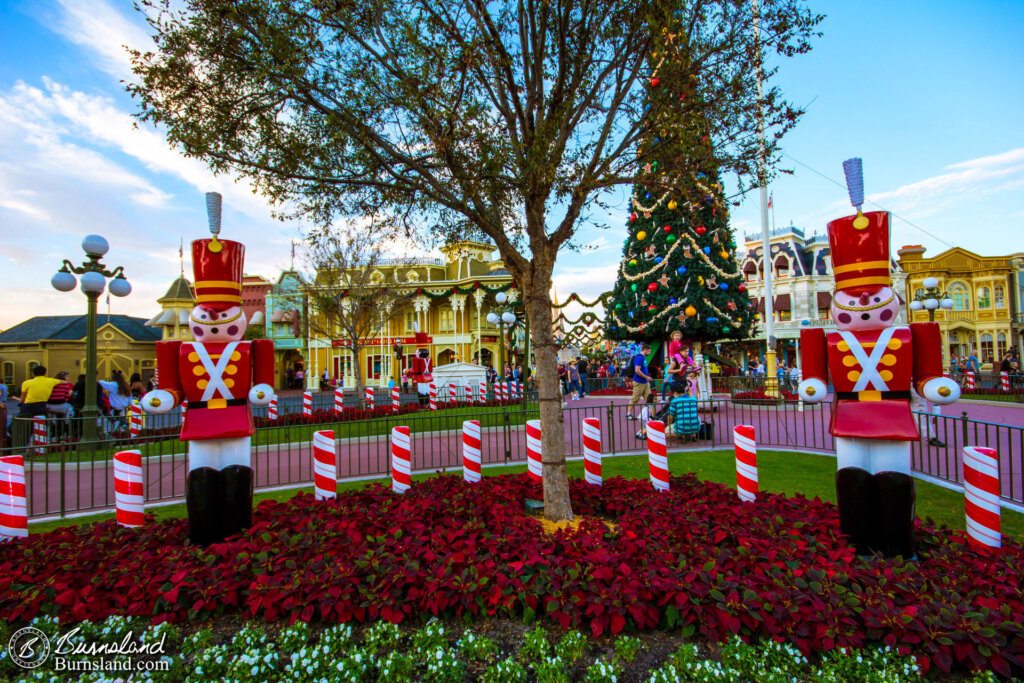 Toy soldiers guard Town Square and the Christm