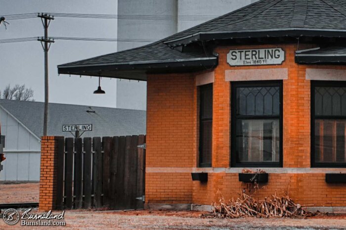 Train station detail in Sterling, Kansas