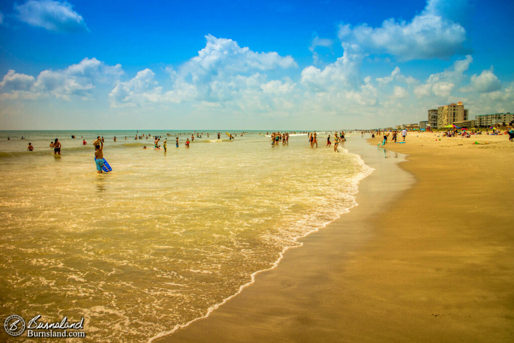 The View Down the Beach at Cocoa Beach, Florida